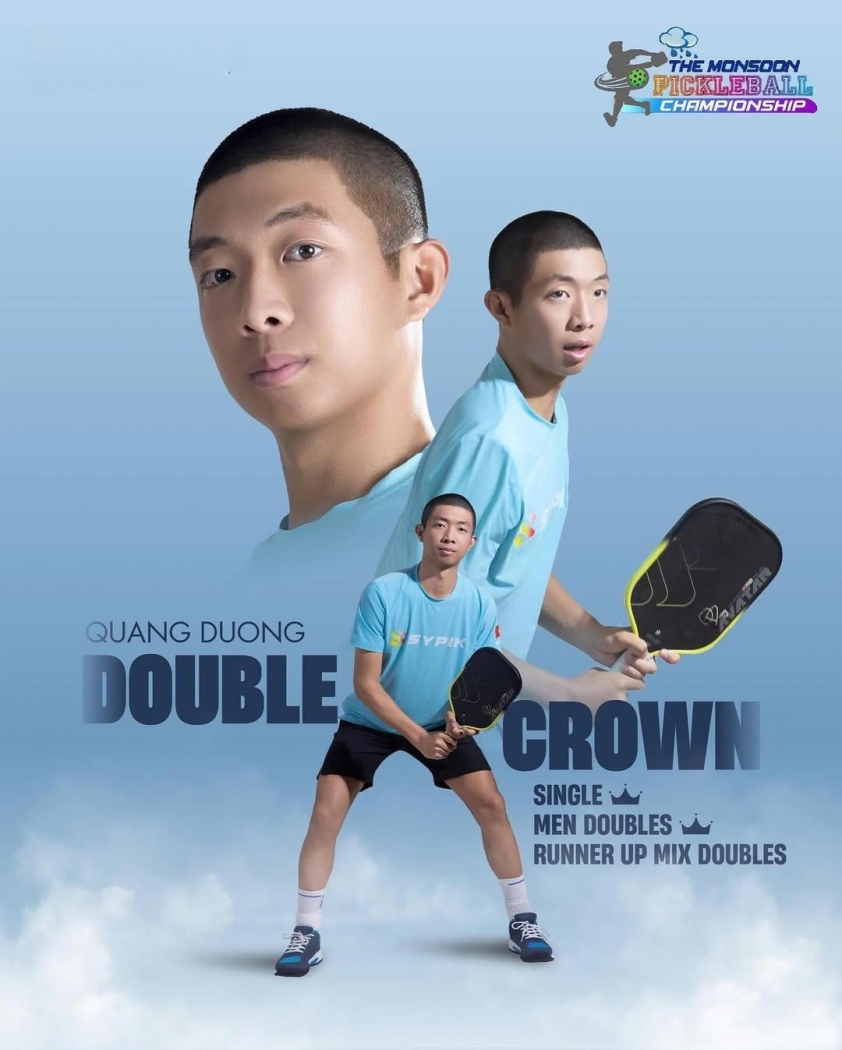 Quang Dương chiến thắng giải Pickleball tại Ấn Độ