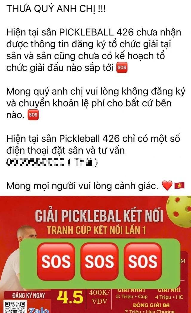 Hình ảnh minh họa sân Pickleball bị mạo danh