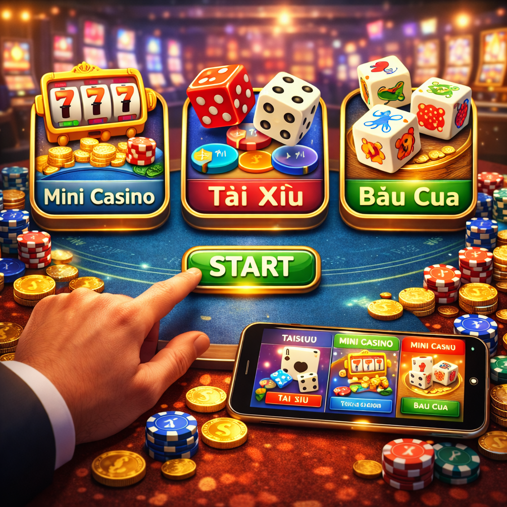 Trò chơi mini casino sôi động